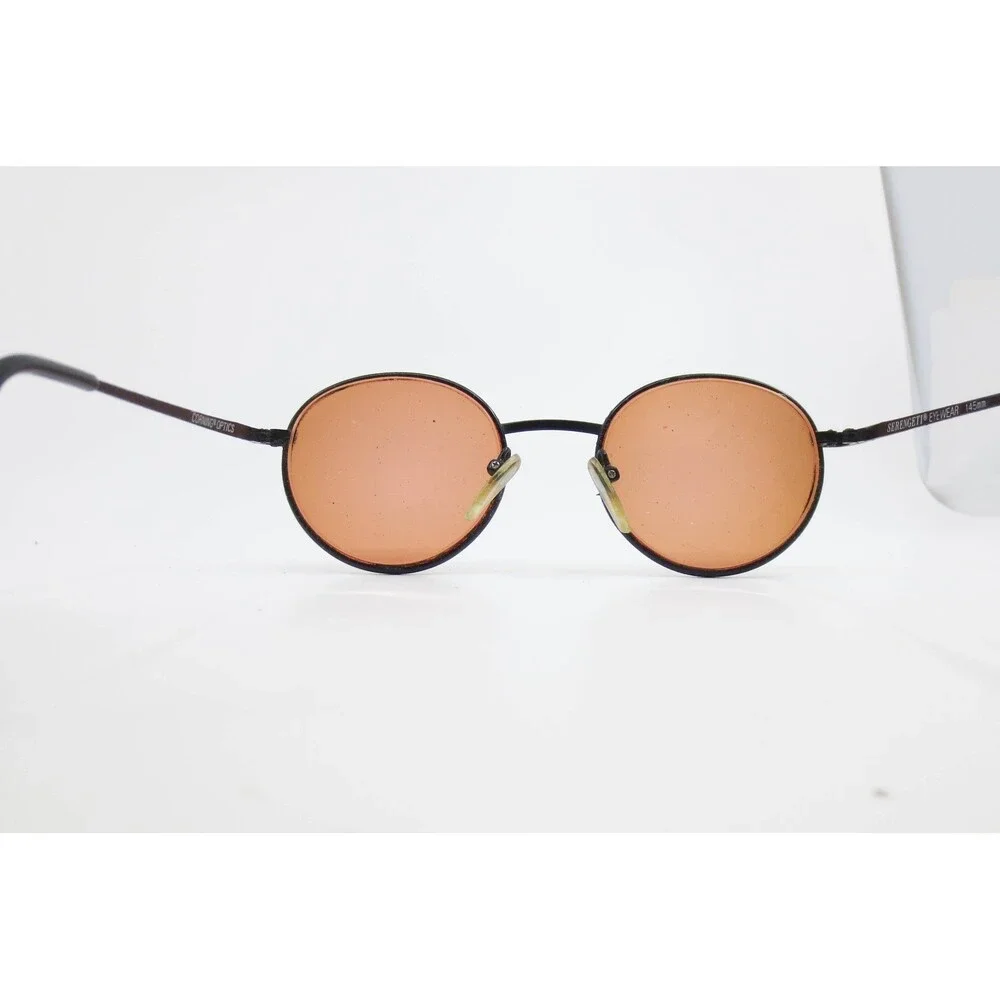 Serengeti Eyewear Vintage Round Black Metal Sunglasses Corning Optics 145mm